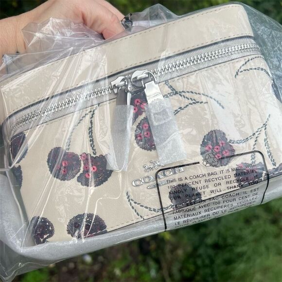 COACH Cosmetic & Make up Case w Cherry Print CDC13 AUTHENTIC New Coach Packaged